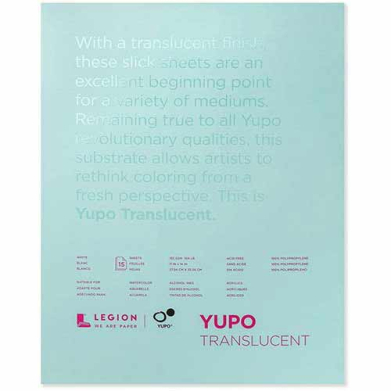 Legion Yupo Synthetic Paper 11" x 14", 104lb - (15 Sheets) Translucent