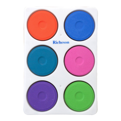 Richeson Large Tempera Cake Set - (6 Colors) Secondary Colors