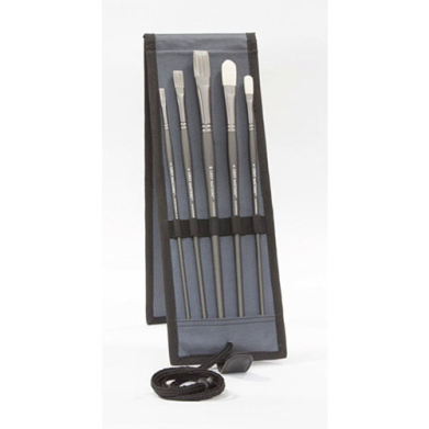 Richeson Grey Matters Oil & Acrylic Brush Set of 5 with Holder