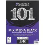 Daler Rowney Cachet 101 Mixed Media Black Paper Pad 9"x12"  DR464110912