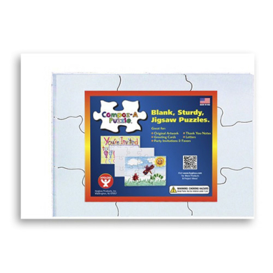 Hygloss Blank Puzzles with Envelopes 22" x 28" - (10 Pack)