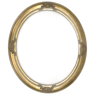 Closeout Oval Frame Gold with Baroque Accents - 20" x 24"