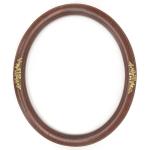 Closeout Oval Frame Cherry Wood with Gold Rose Accents - 20" x 24"