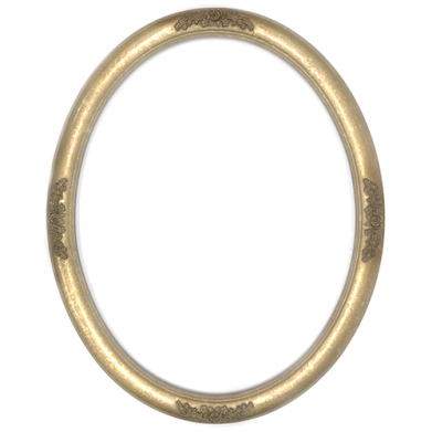 Closeout Oval Frame Gold with Gold Rose Accents - 22" x 28"