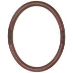 Closeout Oval Frame Cherry Wood with Rose Accents - 22" x 28"