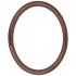 Closeout Oval Frame Cherry Wood with Rose Accents - 22" x 28"