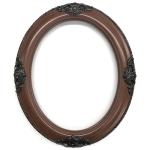 Closeout Oval Frame Black Cherry with Baroque Accents - 8" x 10"