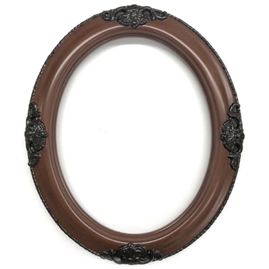 Closeout Oval Frame Black Cherry with Baroque Accents - 8" x 10"
