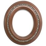 Closeout Oval Frame Cherry Wood with Silver Inlay - 8" x 10"