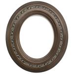Closeout Oval Frame Walnut with Dark Inlay - 8" x 10"