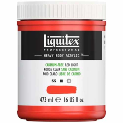 Liquitex Professional Heavy Body Acrylic Paint - (16oz/473ml) Cadmium-Free Red Light