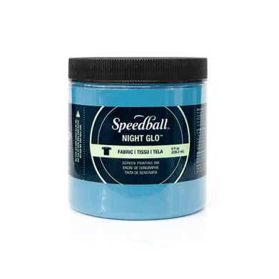 Speedball Screen Printing Fabric Ink - (8oz/236.2ml) Night Glo Blue