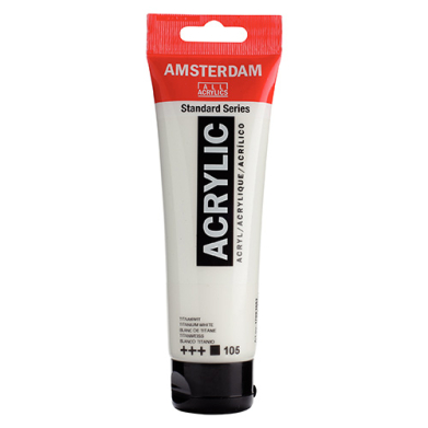 Royal Talens Amsterdam Acrylic Paint - (0.7oz/20ml) Titanium White RT17041050