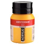 Royal Talens Amsterdam Acrylic Paint - (16.9oz/500ml) Azo Yellow Deep