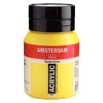 Royal Talens Amsterdam Acrylic Paint - (16.9oz/500ml) Primary Yellow
