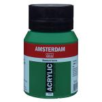 Royal Talens Amsterdam Acrylic Paint - (16.9oz/500ml) Permanent Green Deep