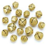 Darice Jingle Bells Assorted Sizes - (18 Pieces) Gold Glitter
