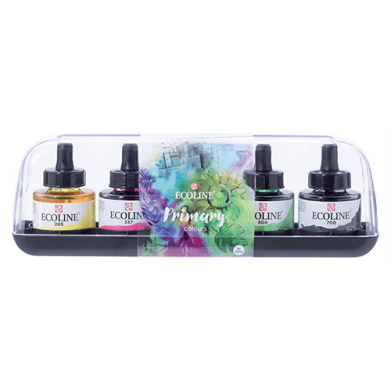 Royal Talens Ecoline Liquid Watercolors 1oz/30ml - (5 Pack) Primary Colours