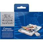 Winsor & Newton Cotman Watercolor Deluxe Sketchers Pocket Set w/ Brush & 16 Half Pans (20pc)