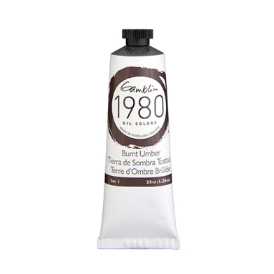 Gamblin 1980 Oil Colors  (1.25oz/37ml) Burnt Umber