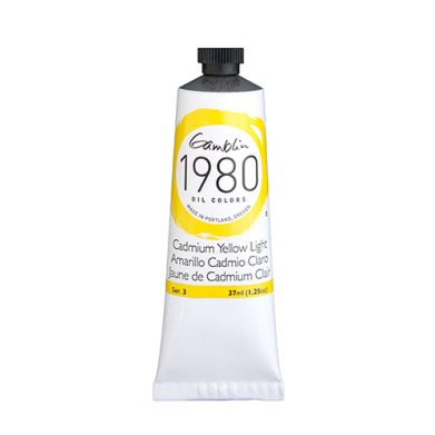 Gamblin 1980 Oil Colors  (1.25oz/37ml) Cadmium Yellow Light