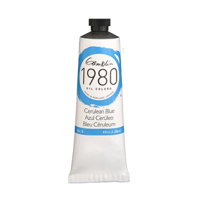 Gamblin 1980 Oil Colors  (1.25oz/37ml) Cerulean Blue