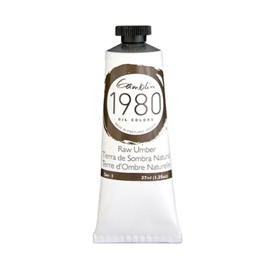 Gamblin 1980 Oil Colors  (1.25oz/37ml) Raw Umber