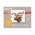 Fluid 100  Cold Press Watercolor Paper Easy-Block 6"  x 8"   (15 Sheets, 140lb)