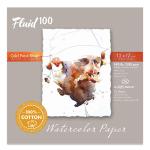Fluid 100 Cold Press Watercolor Paper Easy-Block 12"  x 12"   (15 Sheets, 140lb)