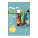 Fluid 100 Hot Press Watercolor Paper Easy-Block 4"  x 6"   (15 Sheets, 140lb)