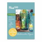Fluid 100 Hot Press Watercolor Paper Easy-Block 12"  x 16"   (15 Sheets, 140lb)
