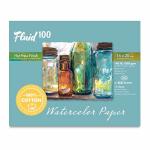 Fluid 100 Hot Press Watercolor Paper Easy-Block 16"  x 20"   (15 Sheets, 140lb)