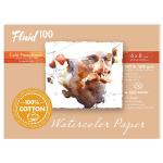 Fluid 100  Cold Press Watercolor Paper Easy-Block 6"  x 8"   (15 Sheets, 300lb)