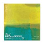 Fluid Watercolor Paper Easy-Block 12" x 12" - (15 Sheets, 140lb) Hot Press