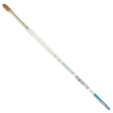 Royal Langnickel Soft-Grip Red Sable Brush - Short Handle, Filbert #6