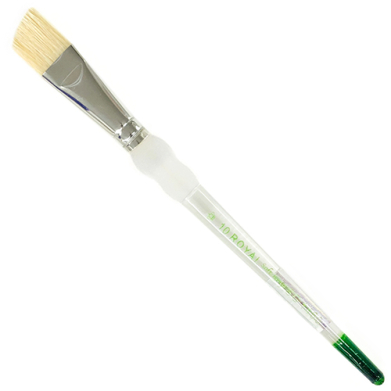 Royal Langnickel Soft-Grip Hog Bristle Brush - Short Handle, Foliage #10