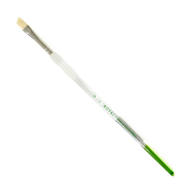 Royal Langnickel Soft-Grip Hog Bristle Brush - Short Handle, Foliage #3