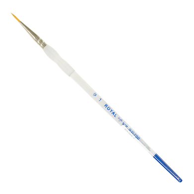 Royal Langnickel Soft-Grip Gold Taklon Brush - Short Handle, Round #1