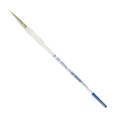 Royal Langnickel Soft-Grip Gold Taklon Brush - Short Handle, Detail Round #3/0