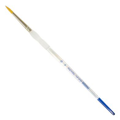 Royal Langnickel Soft-Grip Gold Taklon Brush - Short Handle, Round #4