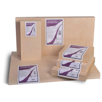 American Easel Cradled Birch Panel Board - Clear Gesso , 18" x 24"