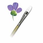 Royal Langnickel Snowhite Taklon Brush - Short Handle, Filbert #8