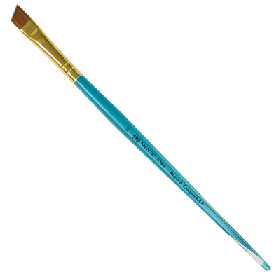 Royal Langnickel Menta 78 Brush for Acrylic - Short Handle, Angle 3/8"
