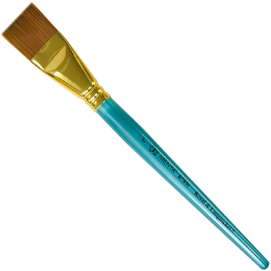Royal Langnickel Menta 78 Brush for Acrylic - Short Handle, Flat Wash 1"