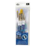 Royal Langnickel Soft-Grip Gold Taklon Brush Set - (5 Pack) Set #301