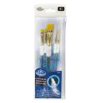 Royal Langnickel Soft-Grip Gold Taklon Brush Set - (5 Pack) Set #302