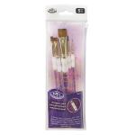 Royal Langnickel Soft-Grip Synthetic Sable Brush Set - (5 Pack) Set #317