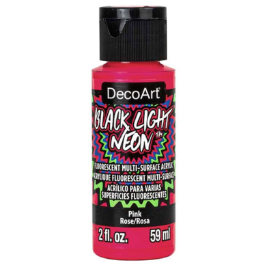 DecoArt Black Light Neon Acrylic Paint - (2oz/59ml) Pink