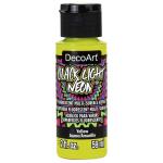 DecoArt Black Light Neon Acrylic Paint - (2oz/59ml) Yellow