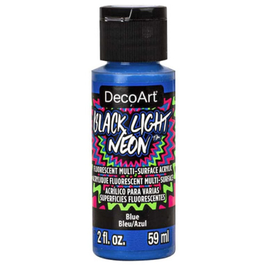 DecoArt Black Light Neon Acrylic Paint - (2oz/59ml) Blue